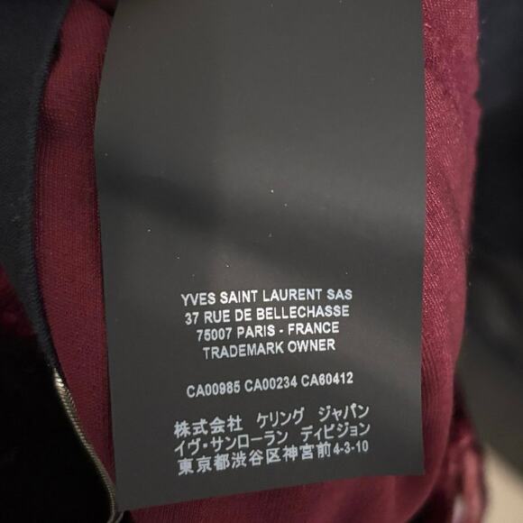 Saint Laurent Men’s Paris Runway Burgundy Velvet Trousers Size 29 - Picture 7 of 8